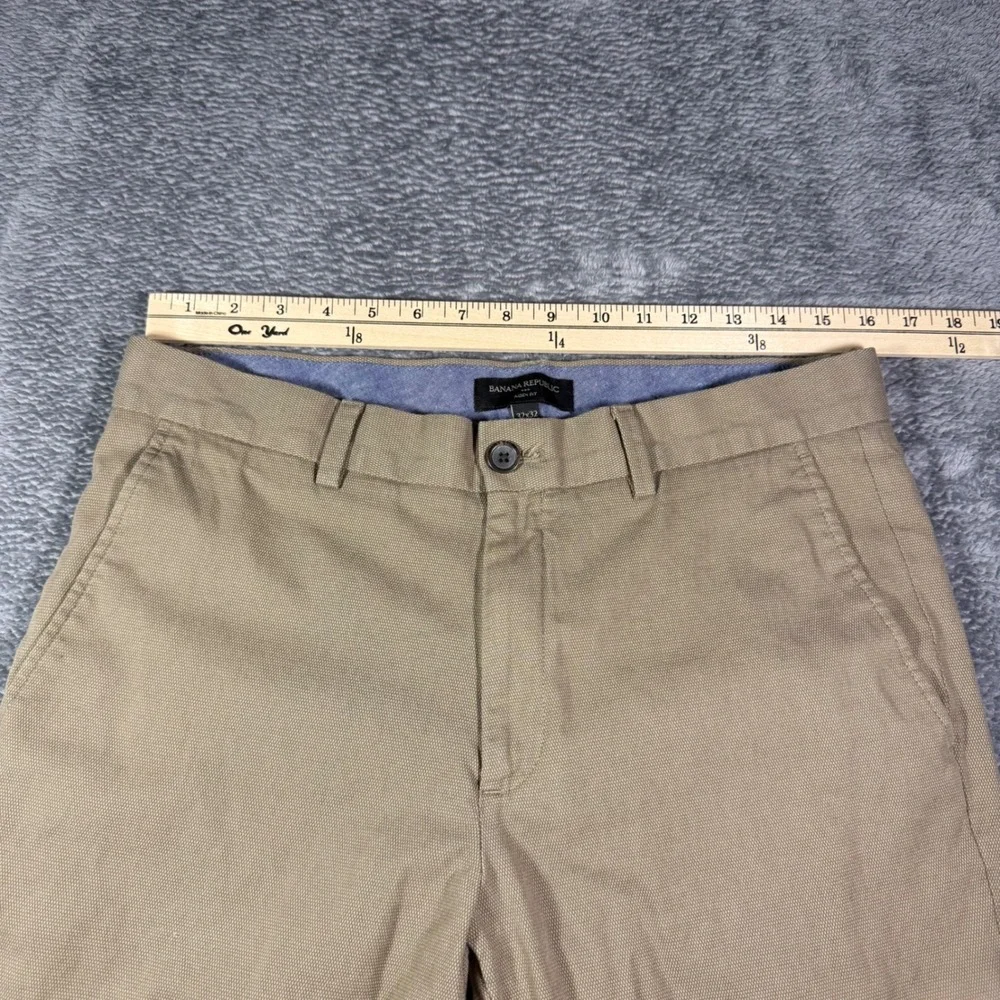 Banana Republic Aiden Fit Chinos Mens 32x32 Tan Khaki Textured Dobby Pants